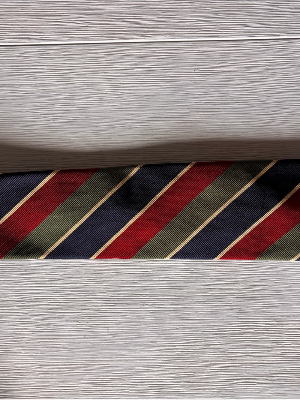 Brooks Brothers Striped Silk Tie in Navy, Red & Olive
